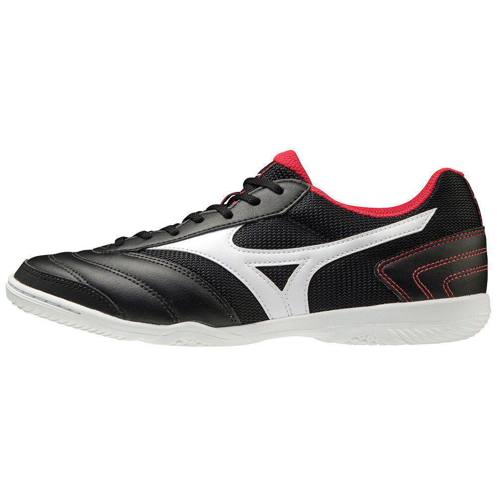 Chuteiras Mizuno MRL Sala Club IN - Homem - Pretas/Prateadas/Vermelhas - VNUJO9654